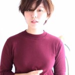 ショートは前髪が長めだと可愛くなりすぎなくておすすめ！